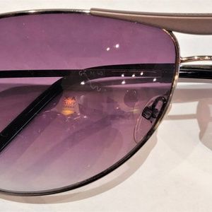 Giorgio Armani Aviator Sunglasses Brown Metal